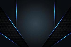 bannière de technologie futuriste moderne abstraite lueur bleue sur fond sombre vecteur