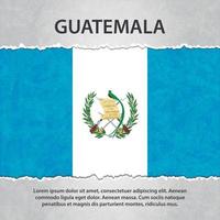 drapeau du Guatemala sur papier déchiré vecteur