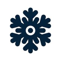 silhouette de flocon de neige. symbole traditionnel de noël et d'hiver pour le logo, le web, l'impression, l'autocollant, l'emblème, la conception et la décoration de cartes de voeux et d'invitation