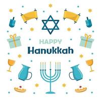 illustration de la célébration du festival de hanukkah vecteur