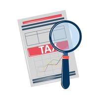 analyse de paiement d'impôts vecteur