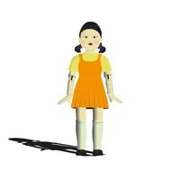 image vectorielle de poupée géante coréenne vecteur