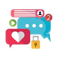 message, chat et sms vecteur