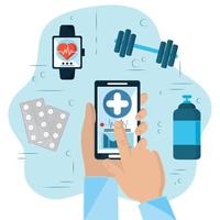 applications médicales pour téléphone vecteur