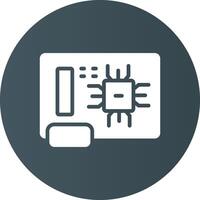 conception d'icône créative de carte de circuit imprimé vecteur