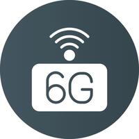 6g réseau Créatif icône conception vecteur