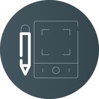 conception d'icônes créatives pour tablette à stylet vecteur