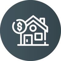 conception d'icône créative d'hypothèque vecteur