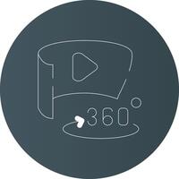 360 diplôme vidéo Créatif icône conception vecteur