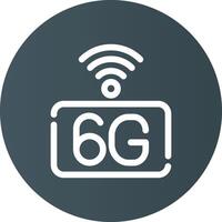 6g réseau Créatif icône conception vecteur