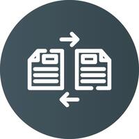 des dossiers échange Créatif icône conception vecteur