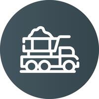 conception d'icône créative de camion à benne basculante vecteur