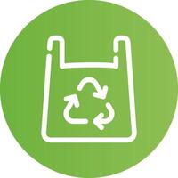 conception d'icône créative de sac en plastique recyclé vecteur