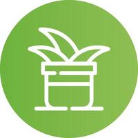 conception d'icône créative de pot de plante vecteur