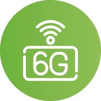 6g réseau Créatif icône conception vecteur