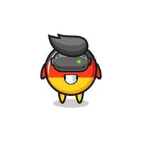 drapeau allemand mignon à l'aide d'un casque vr vecteur
