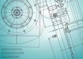plan. illustration d'ingénierie vectorielle. couverture, flyer, bannière, arrière-plan. dessins de lutherie. dessin d'ingénierie mécanique. illustrations techniques vecteur