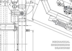 bannière de vecteur. dessin technique. fabrication d'instruments mécaniques vecteur