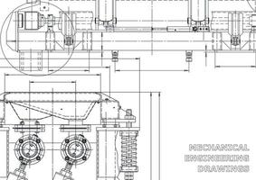 couverture. dessins d'ingénierie vectorielle. fabrication d'instruments mécaniques. arrière-plans abstraits techniques. illustration technique vecteur