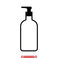 minimaliste vecteur des illustrations de lotion bouteilles l'image de marque essentiel