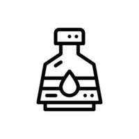 icône de style de ligne de bouteille d'encre vecteur