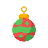 boule de Noel. icône de style plat pour application web et mobile vecteur