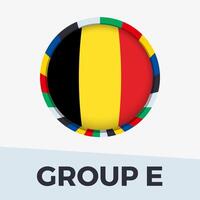 Belgique drapeau stylisé pour européen Football tournoi 2024. vecteur