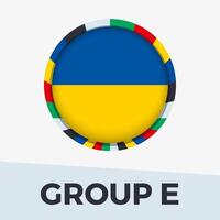 Ukraine drapeau stylisé pour européen Football tournoi 2024. vecteur