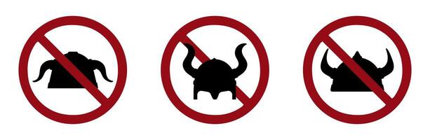 barbare viking casque interdire interdire icône. ne pas permis viking vecteur