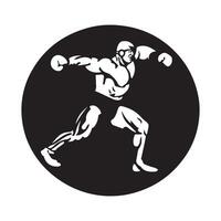 lutte logo vecteur conception silhouette