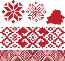 traditionnel symboles dans le république de biélorussie vecteur