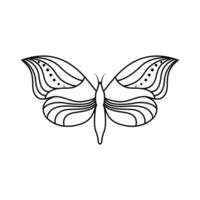 papillon icône dans ligne art style vecteur