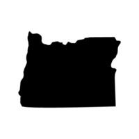 Oregon carte illustré sur blanc Contexte vecteur