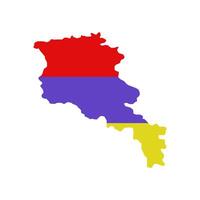 Arménie carte illustré sur blanc Contexte vecteur