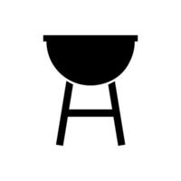 barbecue illustré sur fond blanc vecteur