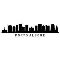 porto alegre horizon illustré sur blanc Contexte vecteur