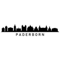 Paderborn horizon illustré sur blanc Contexte vecteur