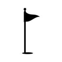 le golf drapeau sur blanc Contexte vecteur