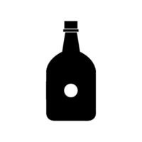 whisky bouteille illustré sur blanc Contexte vecteur