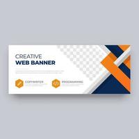 modèle de conception de bannière de couverture web créative vecteur