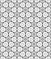 motif abstrait sans couture noir et blanc. arrière-plan et toile de fond. conception ornementale en niveaux de gris. vecteur