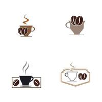 café, logo, icône, modèle, conception, vecteur, illustration vecteur