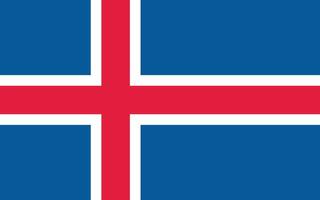 Islande drapeau vecteur illustration. Islande nationale drapeau.