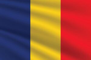 Roumanie drapeau vecteur illustration. Roumanie nationale drapeau. agitant Roumanie drapeau.