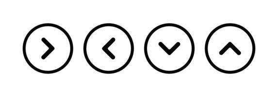 La Flèche icône ensemble. cercle La Flèche symbole vecteur illustration.