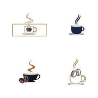 café, logo, icône, modèle, conception, vecteur, illustration