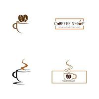 café, logo, icône, modèle, conception, vecteur, illustration vecteur