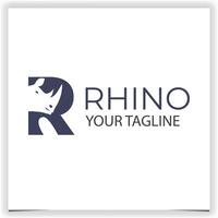 vecteur rhinocéros logo modèle conception