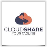 vecteur nuage partager logo conception modèle