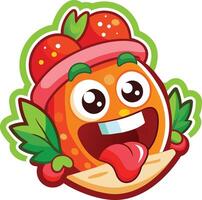 marrant fraise mascotte dessin animé mascotte personnage illustration vecteur